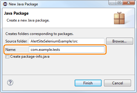 Create a new Java package