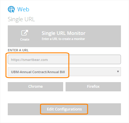 Creating an URL monitor