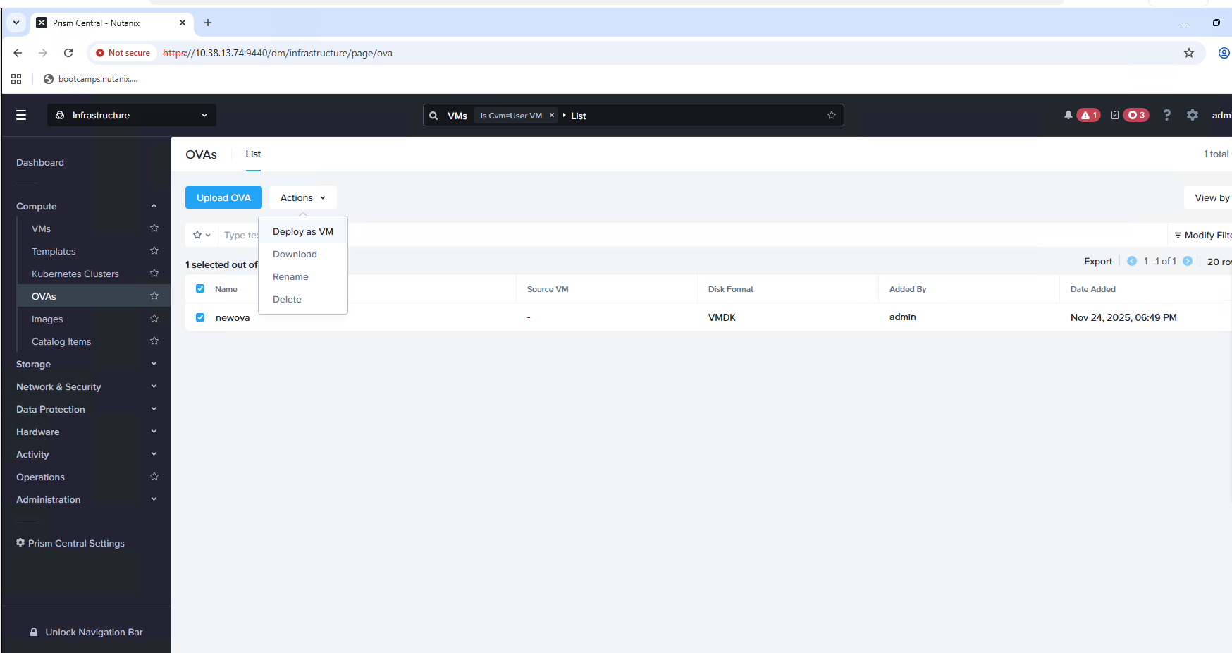 Deploy as VM Deploy as VM