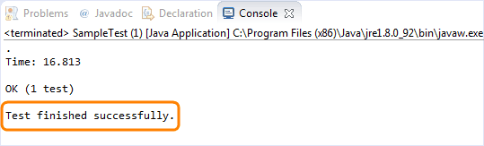 Test finished successfully