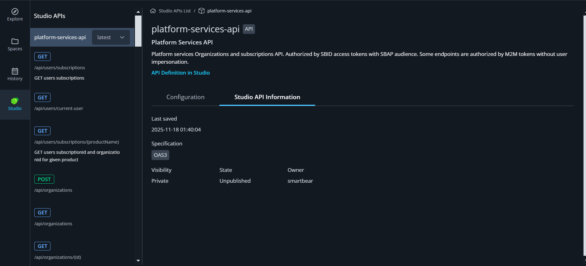 SwaggerHub API Information SwaggerHub API Information