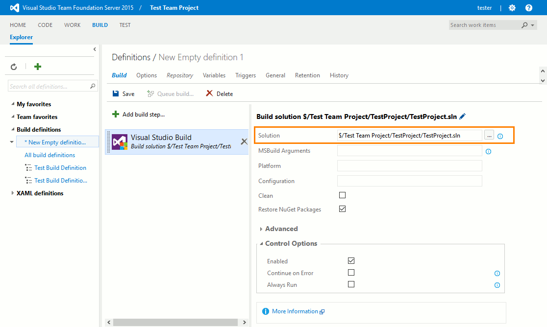 AQTime integration with Visual Studio: Specifying Visual Studio test project containing AQTime Test items