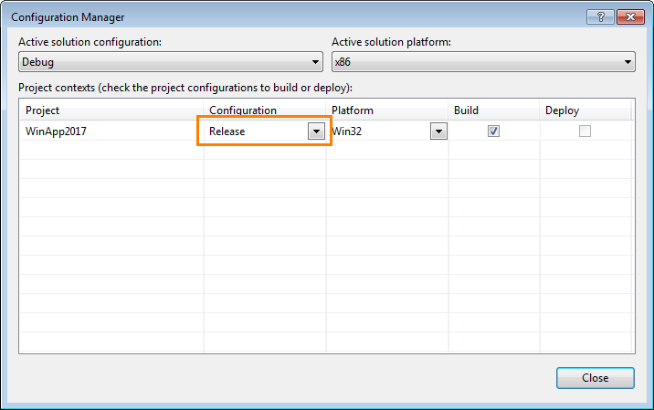 Compiler Settings For Microsoft Visual C 17 Aqtime Documentation