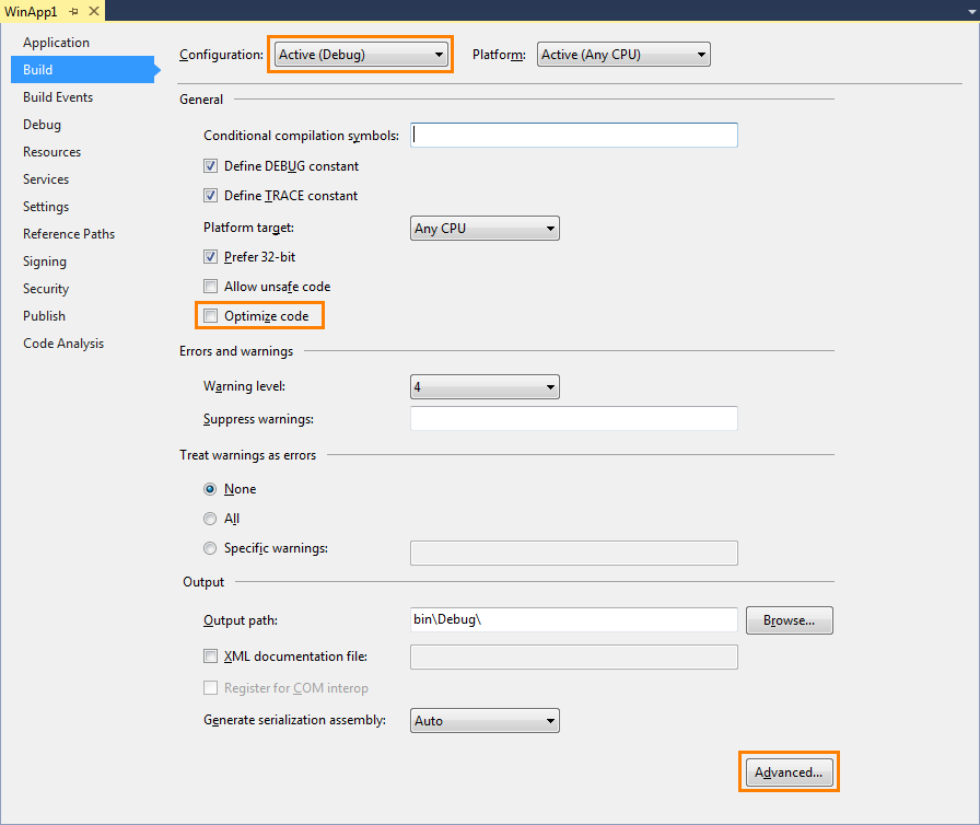 Compiler Settings For Microsoft Visual C 05 17 Aqtime Documentation