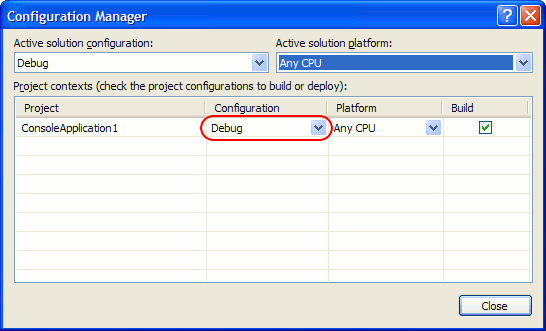 Configuration Manager Dialog