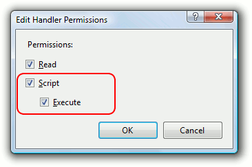 Edit Handler Permissions Dialog