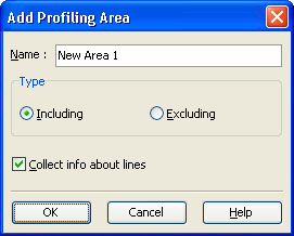 The Add Profiling Area dialog.