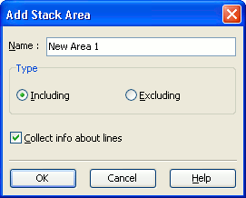 The Add Stack Area dialog.