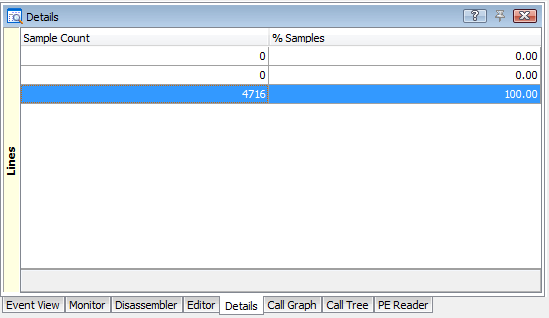 Sampling Profiler Results - Details Panel