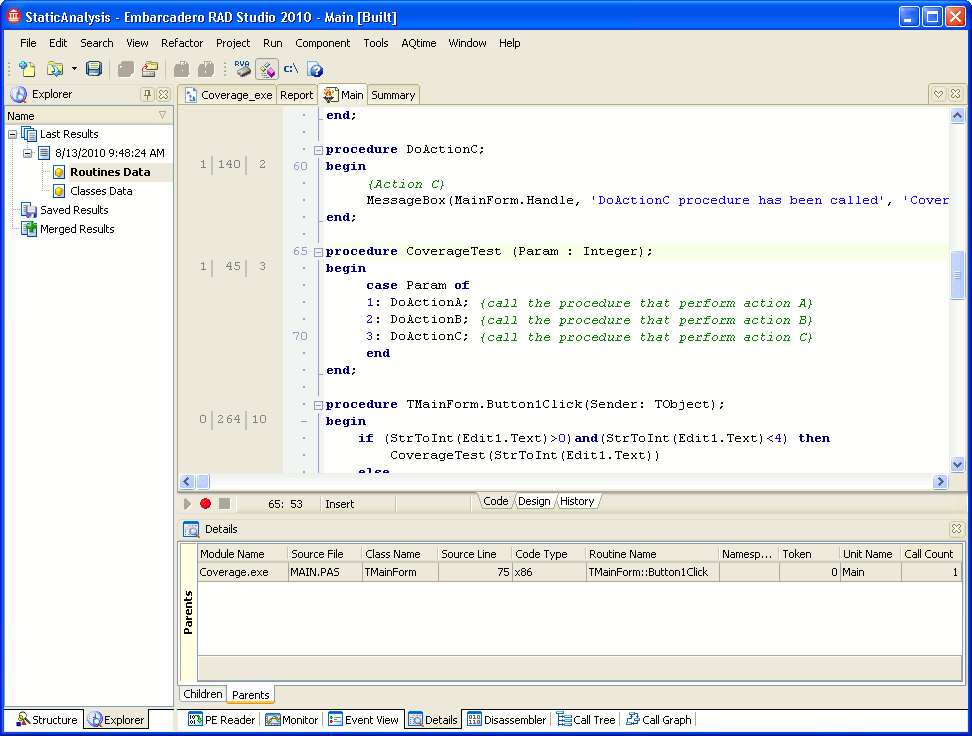 Source Code of the Routine Chosen in the Static Analysis Results