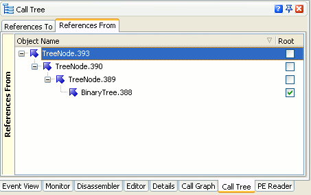 Call Tree: References From Pane