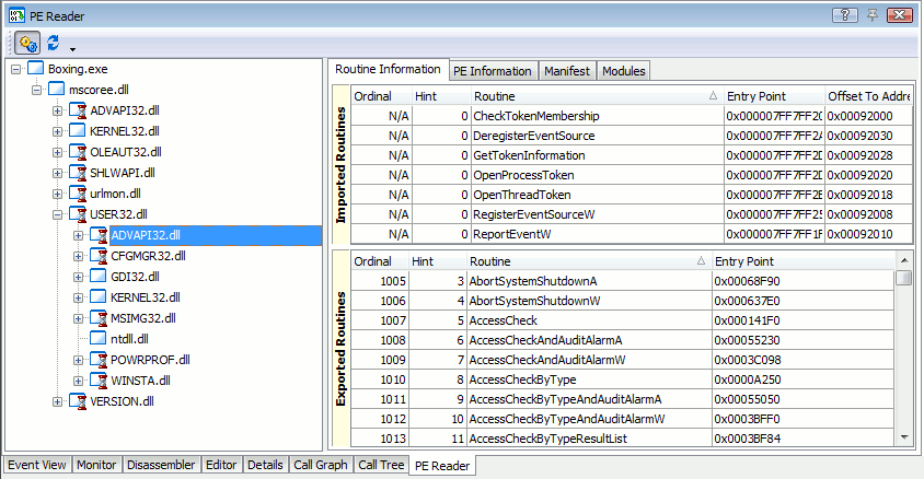 PE Reader Panel