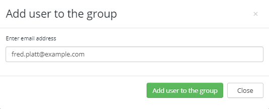 Adding a user to an access group