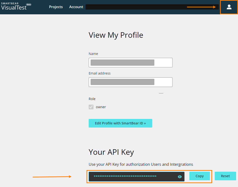 Copy your API key