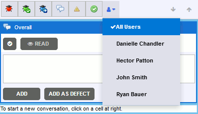 User filter in Chat section