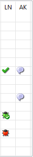 Conversation status icons