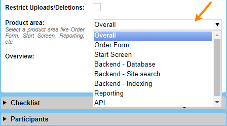 Custom fields of the Drop-down List type