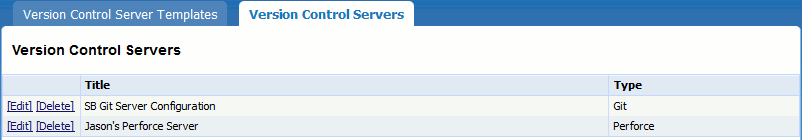 Version control servers