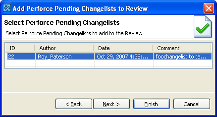 Add Perforce Pending Changelists