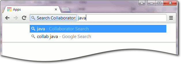 Entering search term in Google Chrome