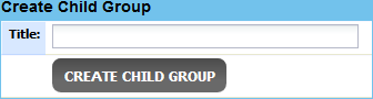 The Create Child Group form