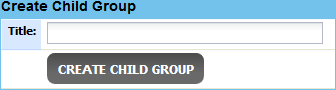 The Create Child Group form The Create Child Group form