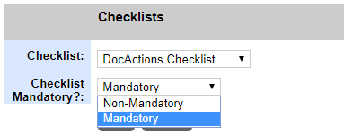 Checklist settings