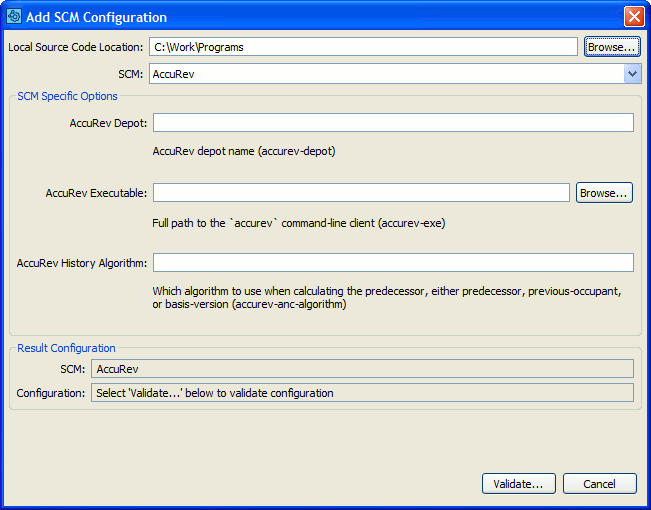 AccuRev SCM Configuration