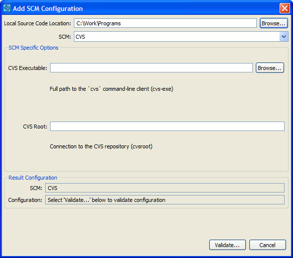 CVS SCM Configuration