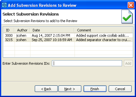 Add Subversion Revisions