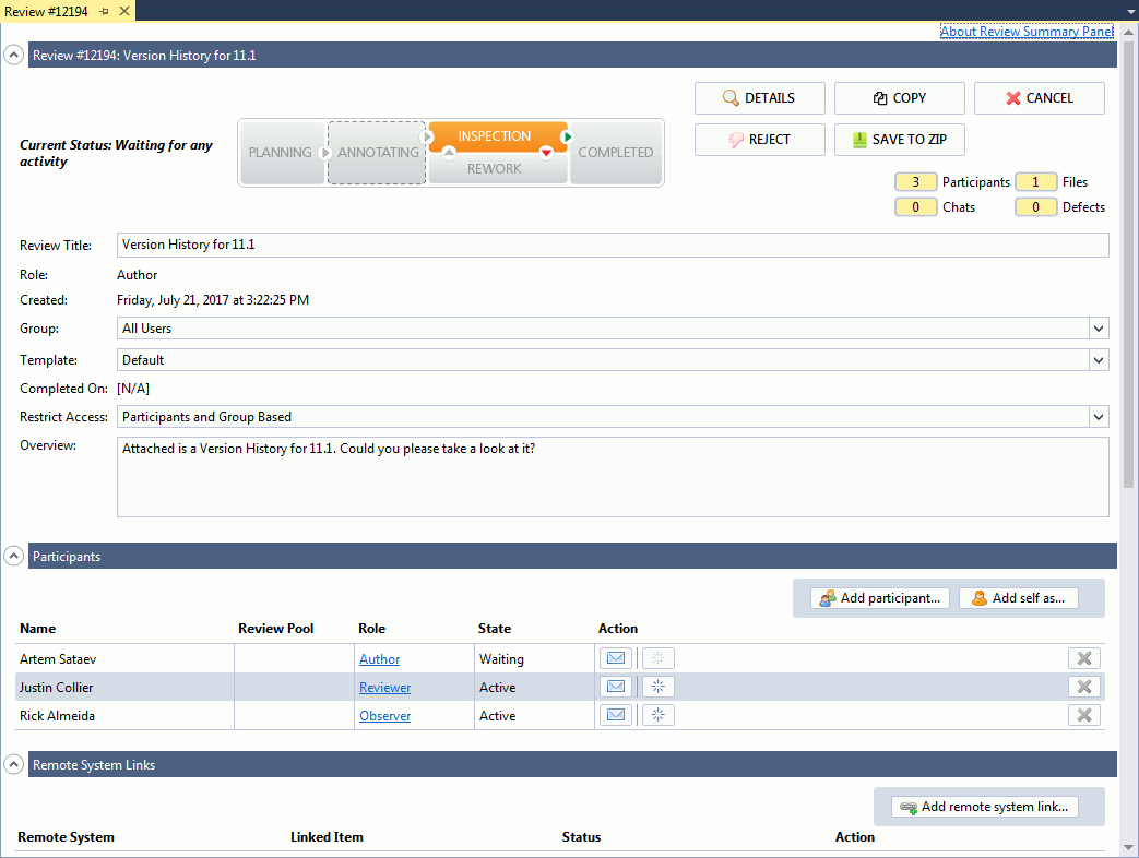 Review Screen in Visual Studio Extension Review Screen in Visual Studio Extension