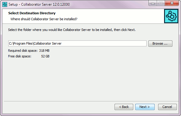 Installation wizard: The installation directory