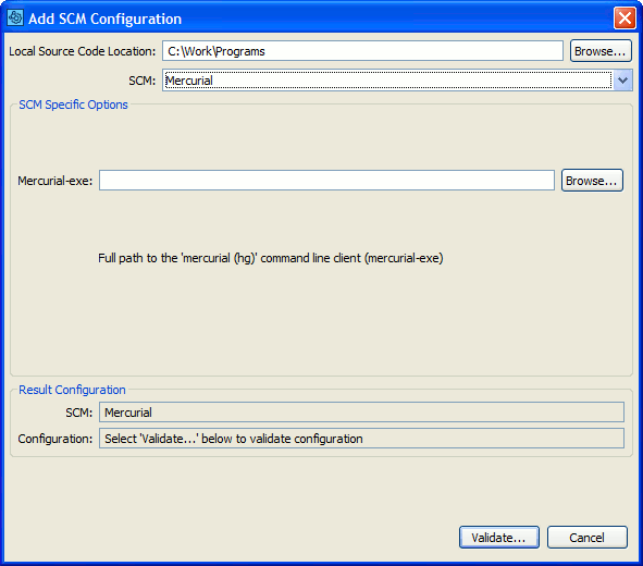 Mercurial Configuration Mercurial Configuration