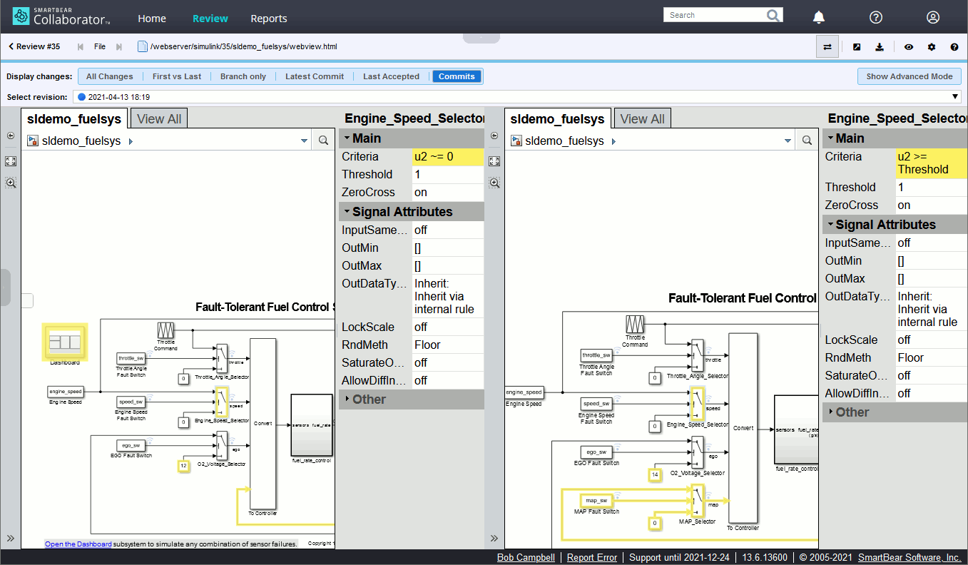 Reviewing Simulink models Reviewing Simulink models