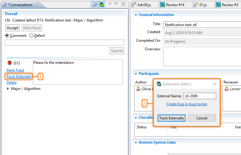 Marking a defect as external in Eclipse Plug-in Marking a defect as external in Eclipse Plug-in