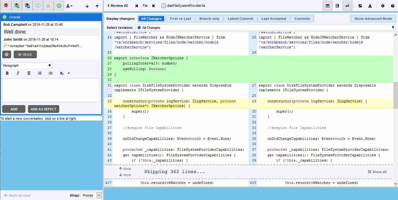 Standard View with Side-by-Side Orientation