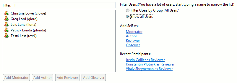 Editing Participants section in Eclipse Plug-in Editing Participants section in Eclipse Plug-in