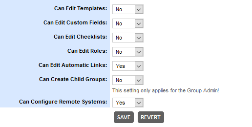 The advanced permissions The advanced permissions