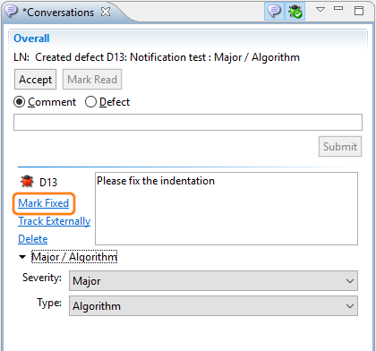 Marking a defect as fixed in Eclipse Plug-in Marking a defect as fixed in Eclipse Plug-in