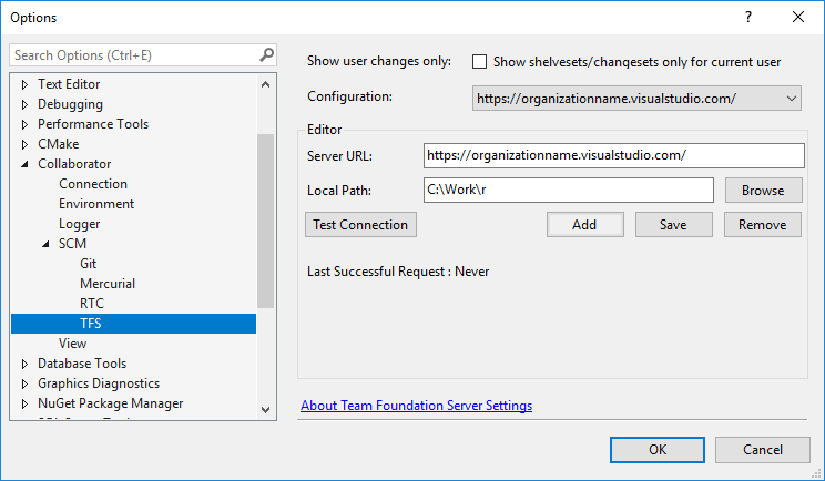 TFS configuration