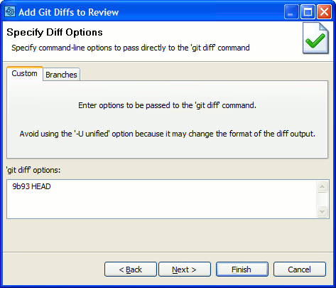 Upload arbitrary Git diffs