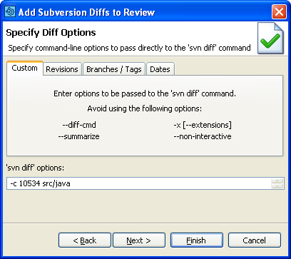 Add Subversion Diffs