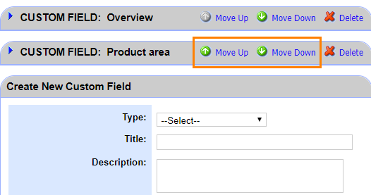 The Move Up and Move Down buttons