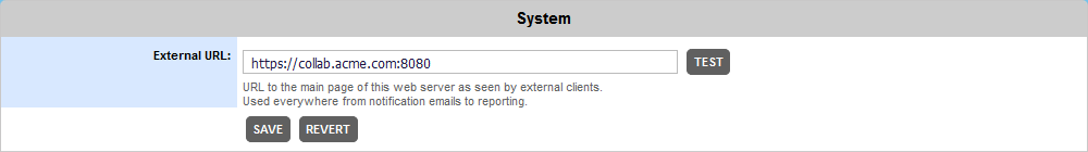 The System section in Settings The System section in Settings