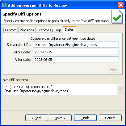 Upload the difference between two dates