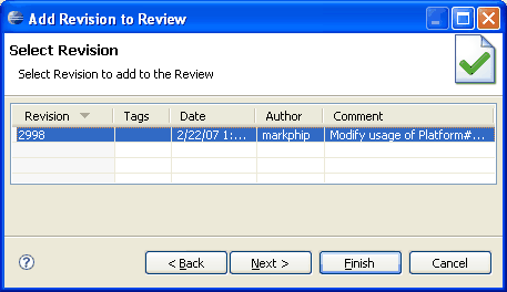 Adding (Subversion) Revisions to a Review Adding (Subversion) Revisions to a Review