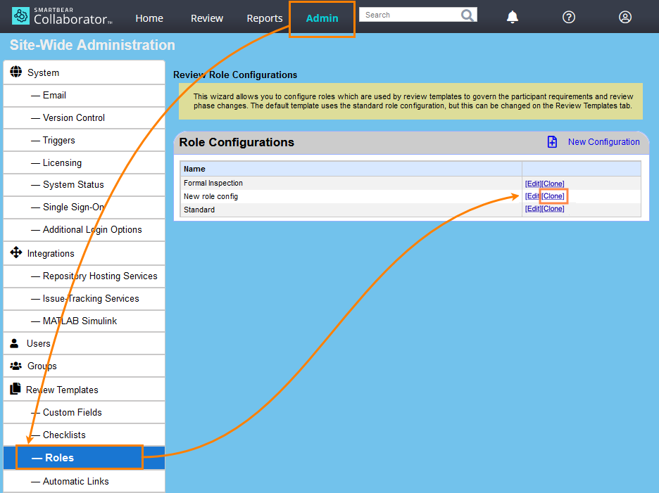 Clone a role configuration Clone a role configuration