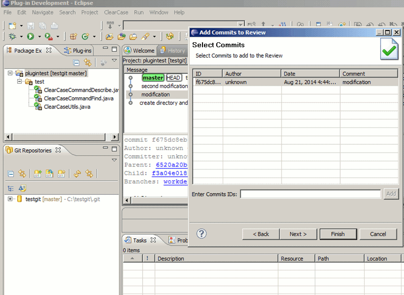 Adding Git commits to review: Specifying commit IDs Adding Git commits to review: Specifying commit IDs