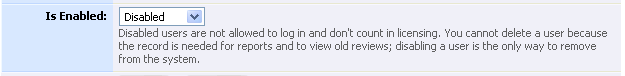 The Is Enabled drop-down list The Is Enabled drop-down list