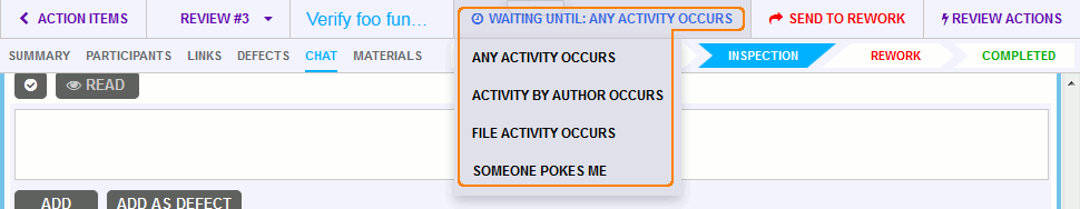 Wait Options Wait Options